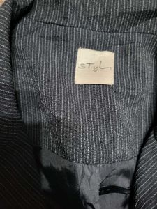 Pinstripe Two Button Blazer