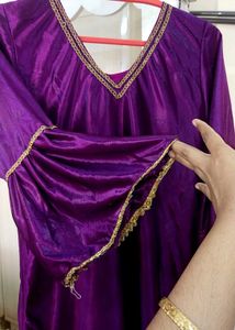 Purple Salwar Kameez Suit With Dupatta