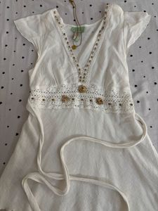 White Embroidered Top