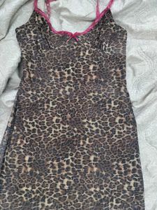 leopard print Y2K dress