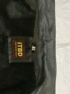 ITBD Black Leather Biker Jacket