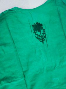 Green Embroidered Kurti