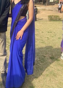 Elegant Blue Party Wear Saree