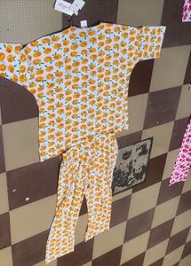 Salilome  Pajama Set - Yellow Orange Print