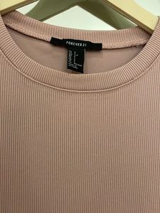 Forever 21 Dull Pink Straight Ribbed Bodycon Dress