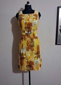 Vintage Floral Print Mini Dress