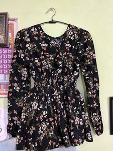 Floral Print Long Sleeve Blouse