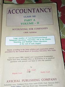 Accountancy Class XII - CBSE Syllabus part 2