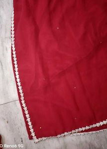 Gajri Colour Beautiful Lace Detailing Naira Kurta