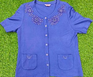 Imported Elegant Blue Cardigan