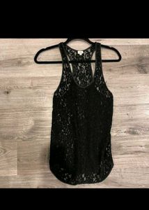 Black Lace Tank Top