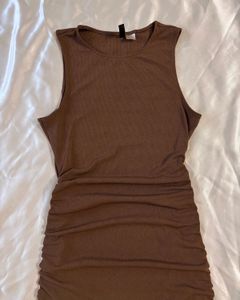 H&amp;M Brown Drawstring Dress