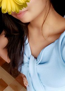 Cute Light Blue Tie Front Top