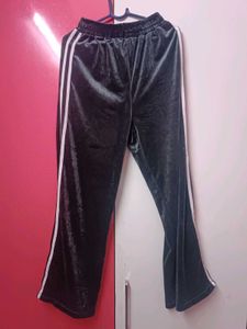 Velvet Slit Track Pants