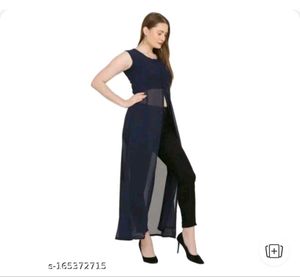 Stylish Blue Sleeveless Top