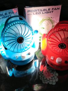 Portable Fan With Led Light