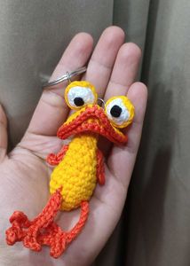 Quirky Crochet Duck Keychain