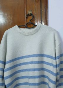 Striped Knit Pullover Sweater
