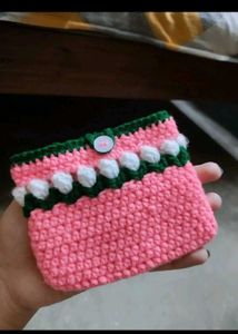Crochet Tulip Pouch 🌷✨