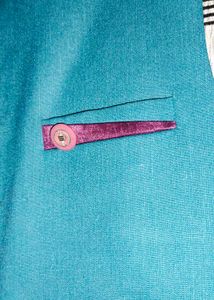 Teal Vest with Pink Accents