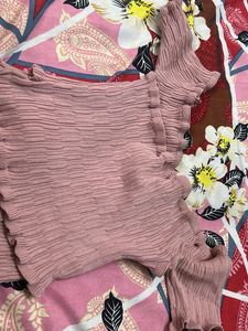 Pink Ruffled Top