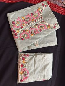 Embroidered suit material
