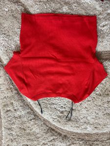 H&amp;M Red Rib Top