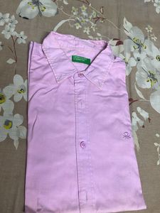 Benetton Pink Button-Down Shirt