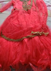 Coral Embellished Gown