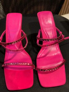 Zara rhinestone pink heels