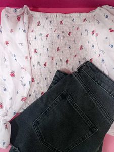 Baby Pink Ribbed Like Aesthetic Crop Top For Women