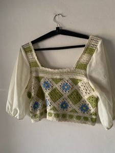 Crochet Floral Top