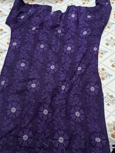 3pc Cotton Suit Purple