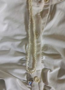 Pearl Beaded Heart Potion Necklace