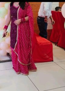Pink And Purple Sharara Set