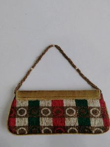 Perfect Condition Ethnic Velvet Clutch No Defect N