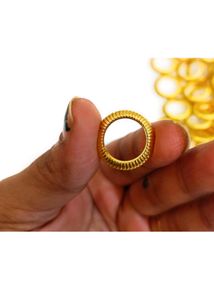 20 Pcs. of Golden Shiny Plastic Rings with hole