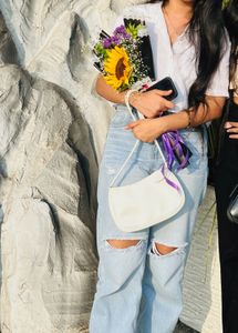 Stylish White Button-Up Shirt