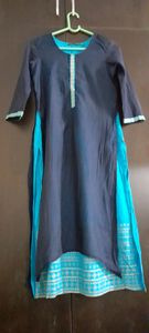 avaasa ethnic wear kurti,  Size: M, Navy blue