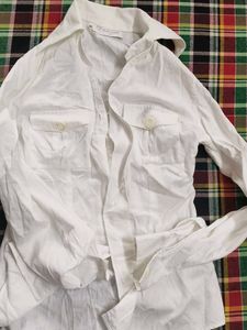 White Button-Down Shirt