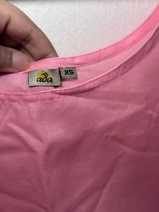 Pink Chikan Kurta With Inner