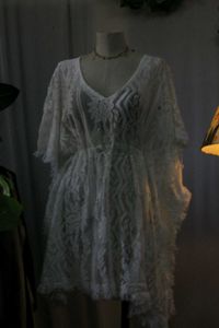 White Lace Bohemian Dress