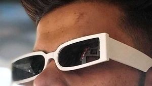 Retro Rectangular White Sunglasses
