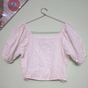 Zudio Square Neck/ Off Shoulder Crop Top