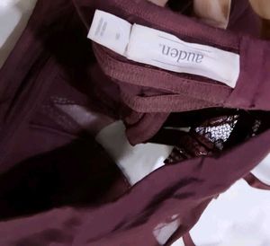 Burgundy Lace Bra