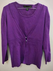 Purple Cardigan with Buttons (2 piece set)