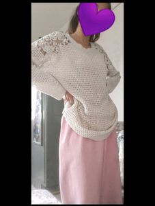 Oversized Crochet Top