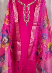 Stitched Kurta Set With Digital Dupatta