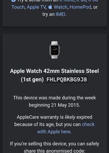 Apple Watch Gen 1 non-working