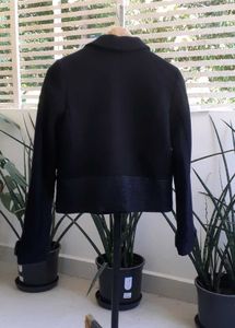 ZARA black wool blend short jacket